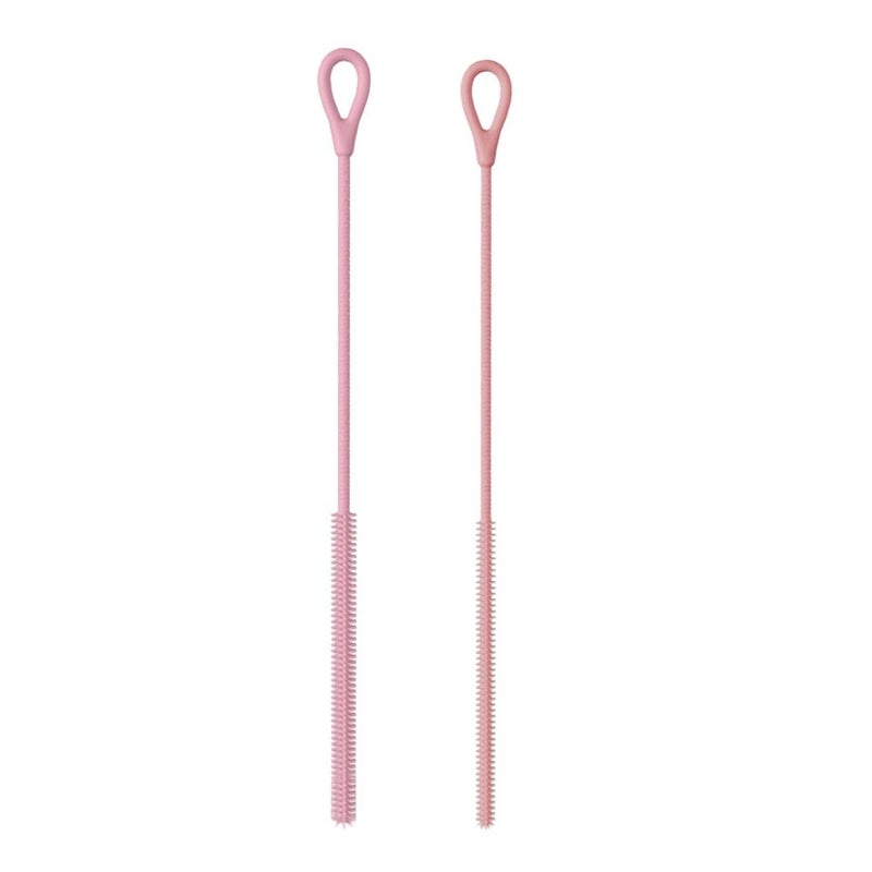 Cross-border silicone straw brush, baby bottle brush, extended non-slip handle, fine bristles brush for Stanley straws and test tubes. - Image 1